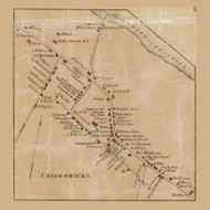 Crosswicks - Chesterfield, New Jersey 1859 Old Town Map Custom Print - Burlington Co.