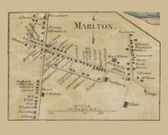 Marlton - Evesham, New Jersey 1859 Old Town Map Custom Print - Burlington Co.