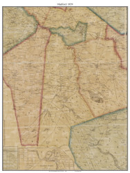 Medford , New Jersey 1859 Old Town Map Custom Print - Burlington Co.