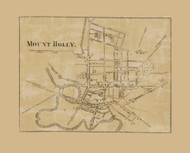 Mt Holly - Northampton, New Jersey 1859 Old Town Map Custom Print - Burlington Co.