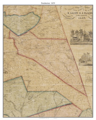 Pemberton , New Jersey 1859 Old Town Map Custom Print - Burlington Co.