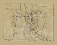 Vincentown - Southampton, New Jersey 1859 Old Town Map Custom Print - Burlington Co.