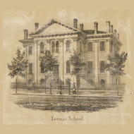 Farnham School - Burlington Co, New Jersey 1859 Old Town Map Custom Print - Burlington Co.