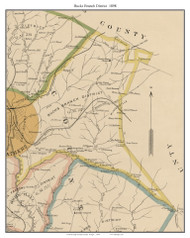 Buck's Branch, Georgia 1893 Old Town Map Custom Print - Clarke Co.