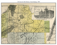 15th & 24th Districts Floyd Springs, Georgia 1895 Old Town Map Custom Print - Floyd Co.