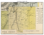 22nd District Lindale, Georgia 1895 Old Town Map Custom Print - Floyd Co.