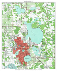 Lakeland 1944 - Custom USGS Old Topo Map - Florida