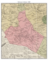 McCurry's District, Georgia 1889 Old Town Map Custom Print - Hart Co.