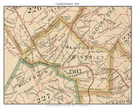 Crawford, Georgia 1894 Old Town Map Custom Print - Oglethorpe Co.