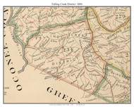 Falling Creek, Georgia 1894 Old Town Map Custom Print - Oglethorpe Co.