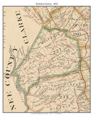 Wolfskin, Georgia 1894 Old Town Map Custom Print - Oglethorpe Co.