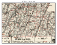 7th District Lafayette, Georgia 1893 Old Town Map Custom Print - Walker Co.