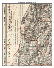 11th District Kensington, Georgia 1893 Old Town Map Custom Print - Walker Co.