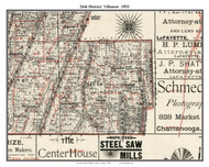 26th District Villanow, Georgia 1893 Old Town Map Custom Print - Walker Co.