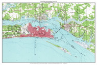 Biloxi  1954 - Custom USGS Old Topo Map - Mississippi