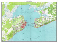 St Louis Bay 1956 - Custom USGS Old Topo Map - Mississippi