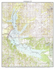 Arkabutla Lake 1983 - Custom USGS Old Topo Map - Mississippi