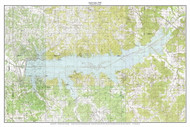 Enid Lake 1983 - Custom USGS Old Topo Map - Mississippi