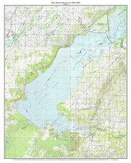 Ross Barnett Reservoir 1980-1989 - Custom USGS Old Topo Map - Mississippi