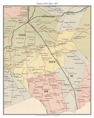 District 1399 Julyss, Georgia 1897 Old Town Map Custom Print - Washington Co.
