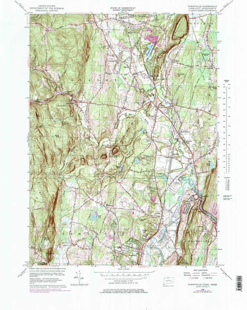 Tariffville, Connecticut 1956 (1979) USGS Old Topo Map Reprint 7x7 MA