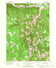 Ashfield, Massachusetts 1955 (1967) USGS Old Topo Map Reprint 7x7 MA Quad 349953