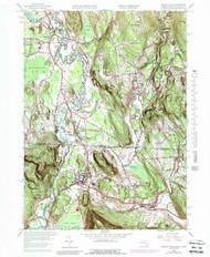 Ashley Falls, Massachusetts 1958 (1988) USGS Old Topo Map Reprint 7x7 MA Quad 349955