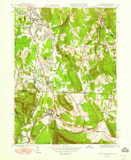 Ashley Falls, Massachusetts 1948 () USGS Old Topo Map Reprint 7x7 MA Quad 349957