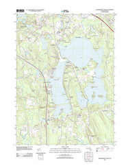 Assawompset Pond, Massachusetts 2012 () USGS Old Topo Map Reprint 7x7 MA Quad