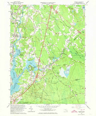 Assonet, Massachusetts 1963 (1973) USGS Old Topo Map Reprint 7x7 MA Quad 349969