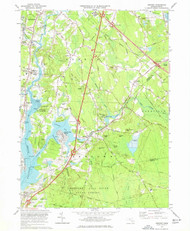 Assonet, Massachusetts 1977 (1977) USGS Old Topo Map Reprint 7x7 MA Quad 349970