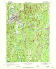 Athol, Massachusetts 1970 (1972) USGS Old Topo Map Reprint 7x7 MA Quad 349973