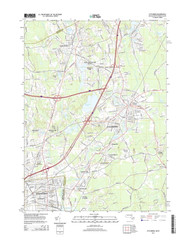 Attleboro, Massachusetts 2015 () USGS Old Topo Map Reprint 7x7 MA Quad