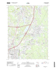 Attleboro, Massachusetts 2018 () USGS Old Topo Map Reprint 7x7 MA Quad