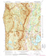 Bash Bish Falls, Massachusetts 1958 (1990) USGS Old Topo Map Reprint 7x7 MA Quad 349985