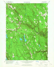 Becket, Massachusetts 1958 (1967) USGS Old Topo Map Reprint 7x7 MA Quad 349996