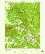 Belchertown, Massachusetts 1949 (1958) USGS Old Topo Map Reprint 7x7 MA Quad 349999