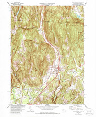 Bernardston, Massachusetts 1977 (1988) USGS Old Topo Map Reprint 7x7 MA Quad 350005