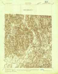 Bernardston, Massachusetts 1936 () USGS Old Topo Map Reprint 7x7 MA Quad 350006