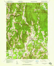 Bernardston, Massachusetts 1945 (1958) USGS Old Topo Map Reprint 7x7 MA Quad 350007