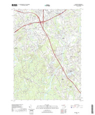 Billerica, Massachusetts 2018 () USGS Old Topo Map Reprint 7x7 MA Quad