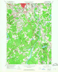 Billerica, Massachusetts 1965 (1968) USGS Old Topo Map Reprint 7x7 MA Quad 350012