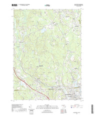 Blackstone, Massachusetts 2018 () USGS Old Topo Map Reprint 7x7 MA Quad