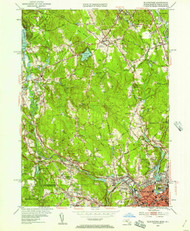 Blackstone, Massachusetts 1953 (1957) USGS Old Topo Map Reprint 7x7 MA Quad 350014