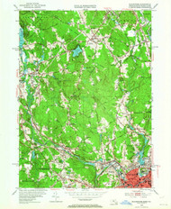 Blackstone, Massachusetts 1953 (1964) USGS Old Topo Map Reprint 7x7 MA Quad 350015