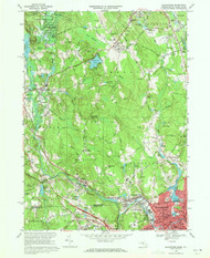 Blackstone, Massachusetts 1969 (1971) USGS Old Topo Map Reprint 7x7 MA Quad 350016