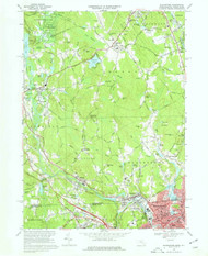 Blackstone, Massachusetts 1969 (1977) USGS Old Topo Map Reprint 7x7 MA Quad 350017