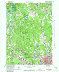 Blackstone, Massachusetts 1969 (1981) USGS Old Topo Map Reprint 7x7 MA Quad 350018