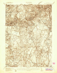 Blue Hills, Massachusetts 1936 () USGS Old Topo Map Reprint 7x7 MA Quad 350022