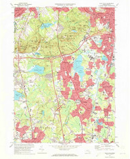 Blue Hills, Massachusetts 1971 (1972) USGS Old Topo Map Reprint 7x7 MA Quad 350027